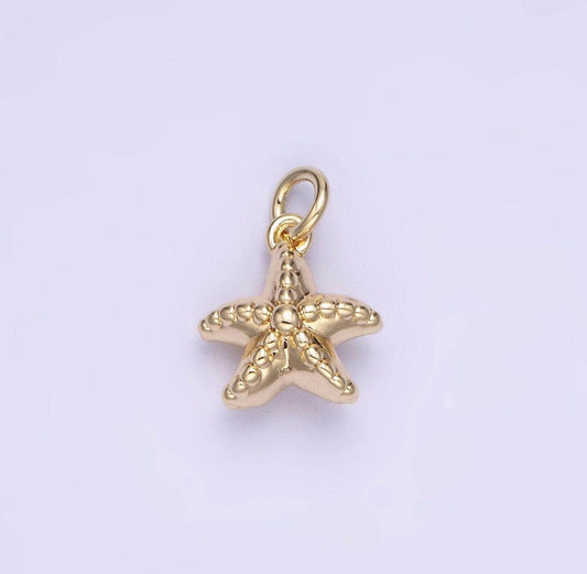 Starfish Charm Gold