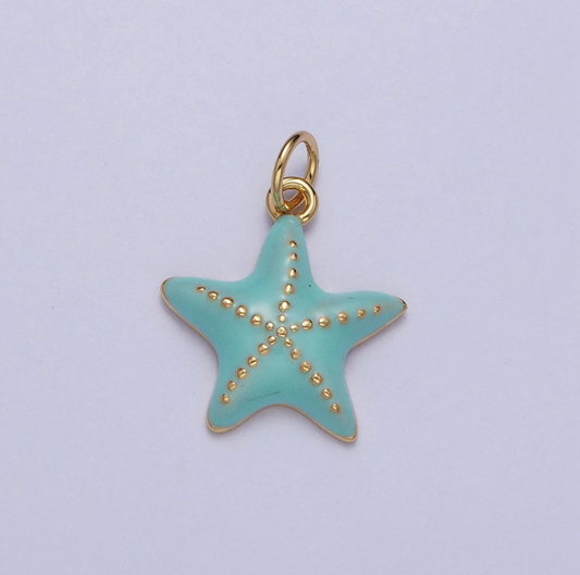 Teal Starfish Charm