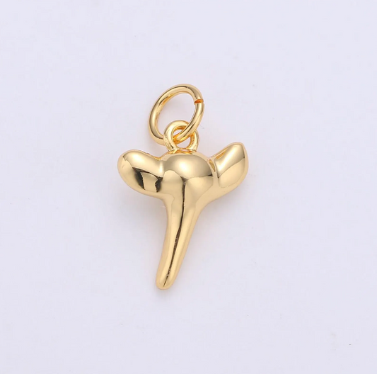 Gold Shark Tooth Charm