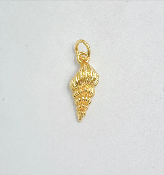 Gold Conch Shell Charm