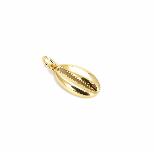Gold Cowrie Shell Charm
