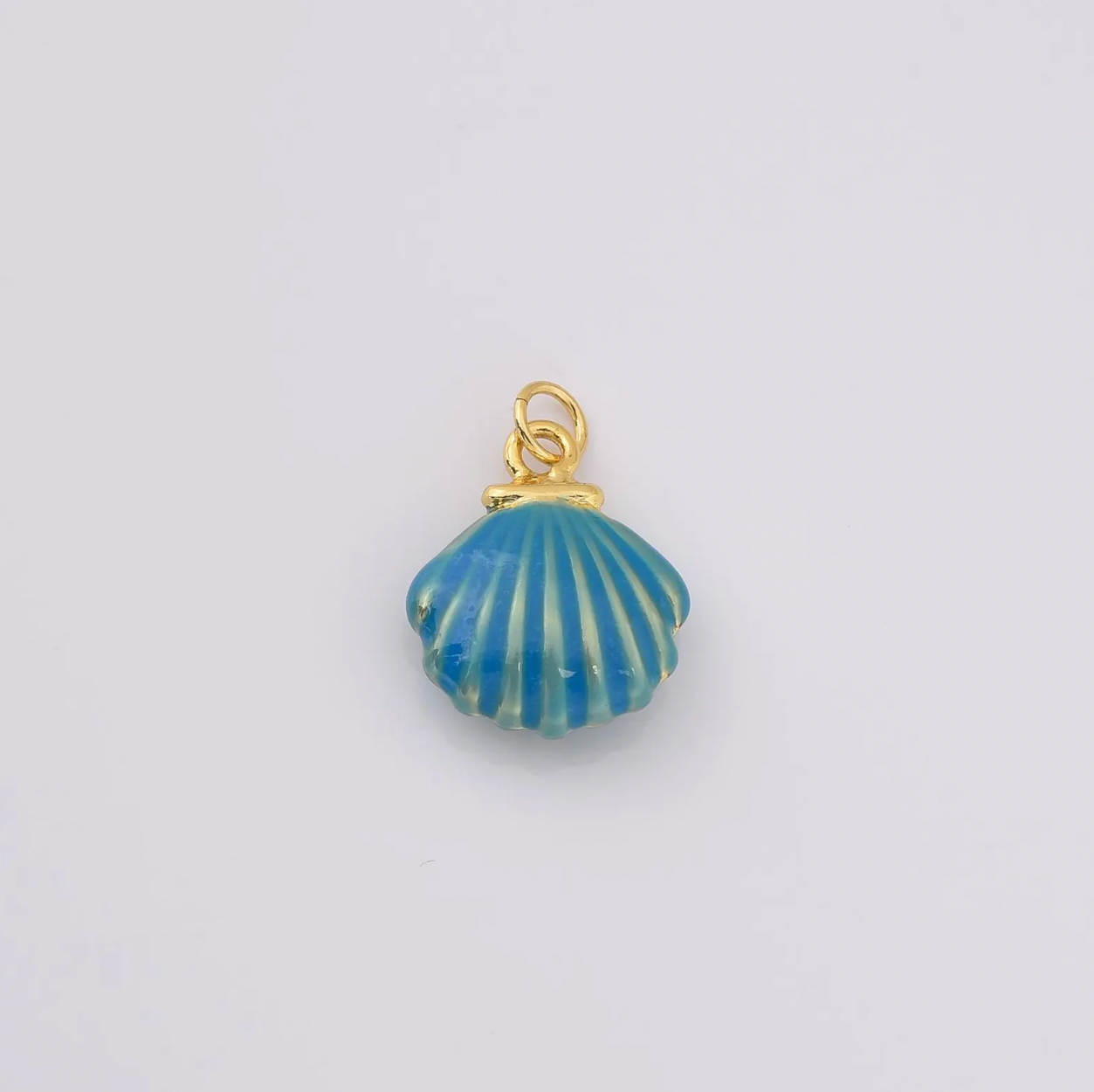 Teal Shell Charm