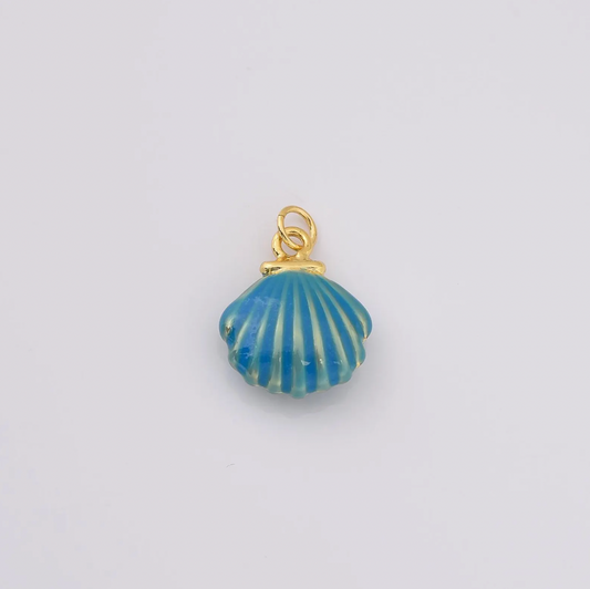 Teal Shell Charm